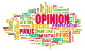 Opinion word cloud